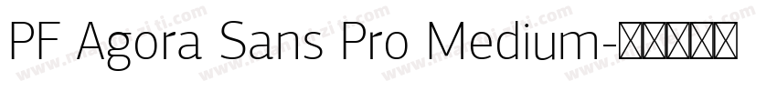 PF Agora Sans Pro Medium字体转换